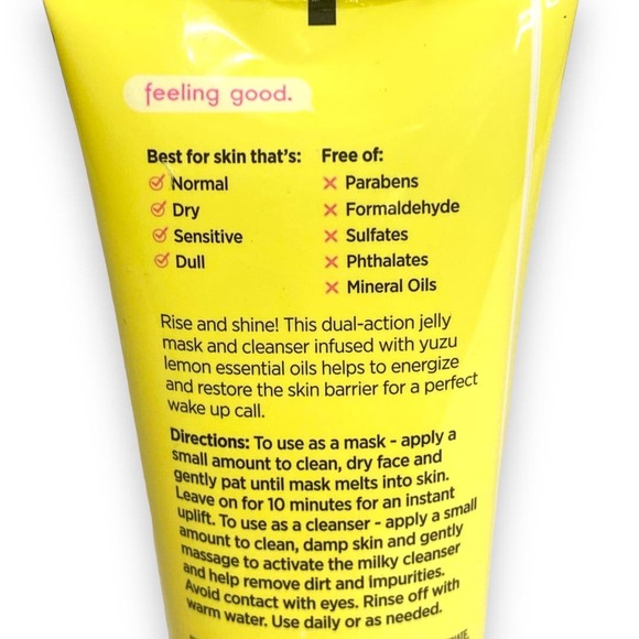 NWOT Freeman Energize Yuzu Lemon Jelly Off Facial Mask for Dry Skin 3 fl oz - Picture 8 of 8